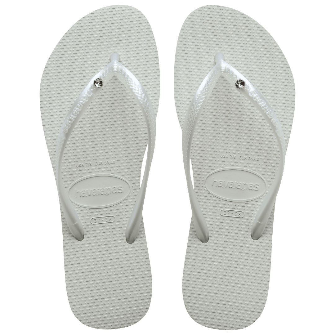 Women's Slim Crystal Flip Flops - Image 8