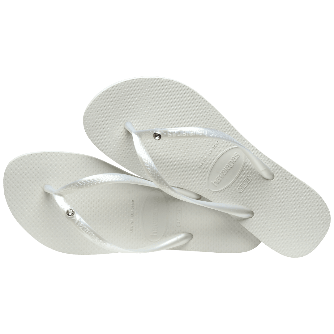 Women's Slim Crystal Flip Flops - Image 11
