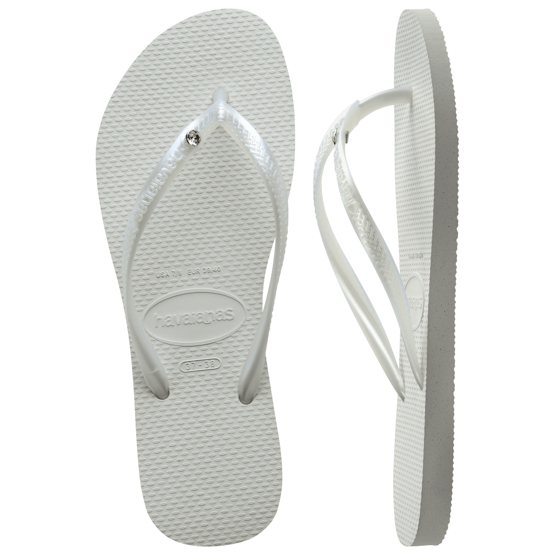 Women's Slim Crystal Flip Flops - Image 12