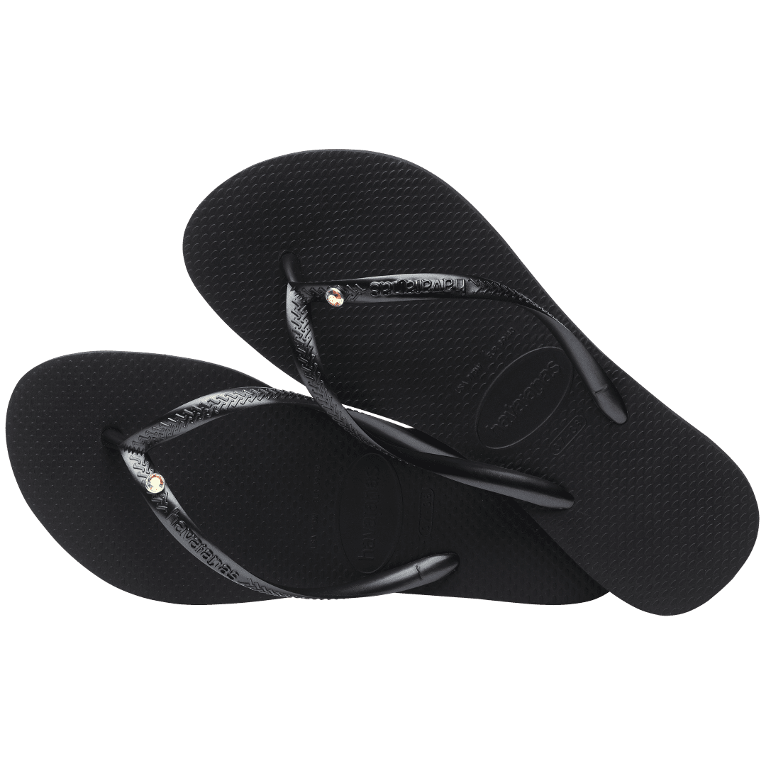 Women's Slim Crystal Flip Flops - Image 4