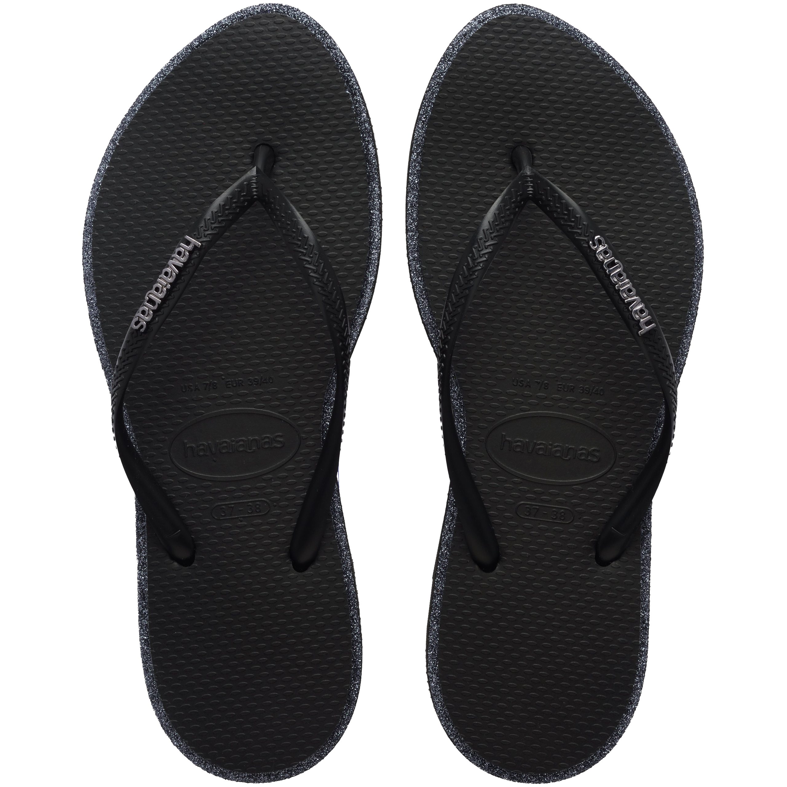 Women's Slim Point Glitter Flip Flops